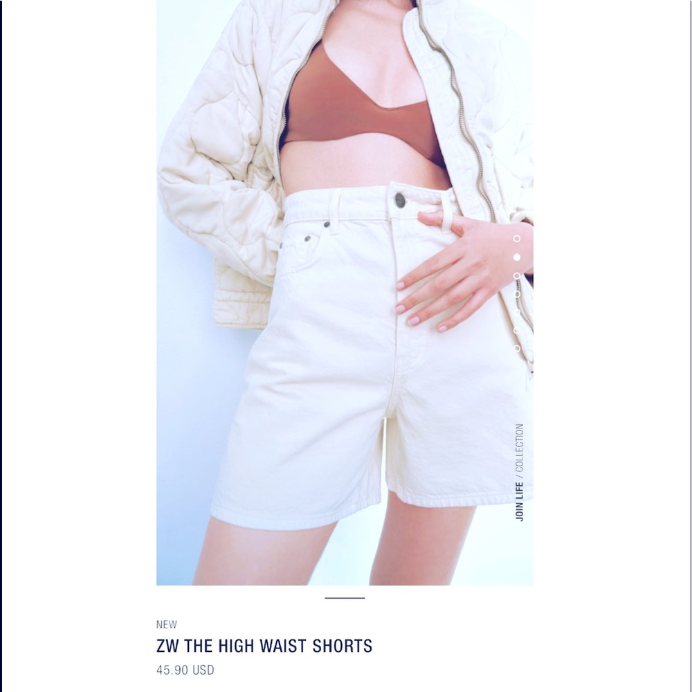 Zara short white color size 25
